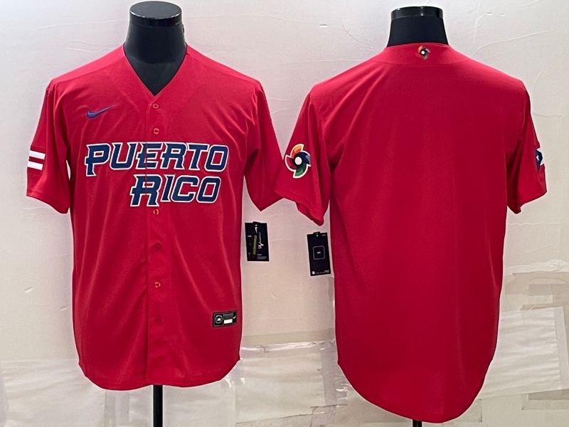 Men 2023 World Cub Blank Red Nike MLB Jersey